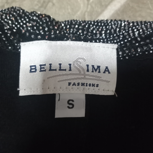 Black & Silver Bellissima Top Sz Small - Picture 5 of 7